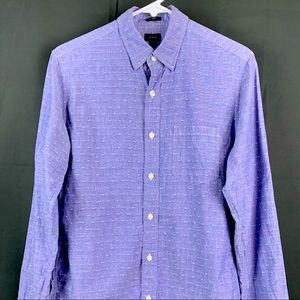 J. Crew White Dot Button Up